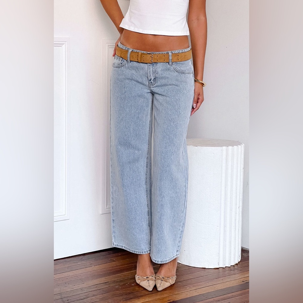 Nwt Clara Star Light Wash Denim Low Rise Jeans Beginning Boutique size 4